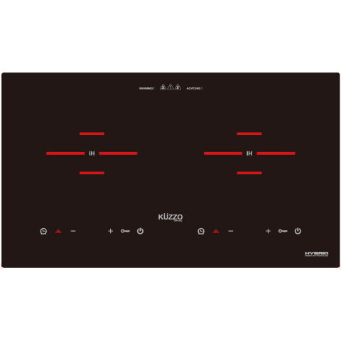 Kuzzo 德國德信 DI-249MINI 68厘米 2800W 嵌入/座檯式 智能雙頭電磁電陶爐